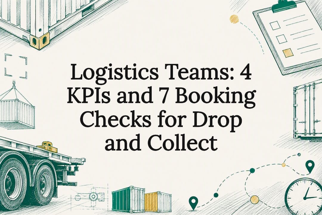 Decorative drop and collect logistics title card