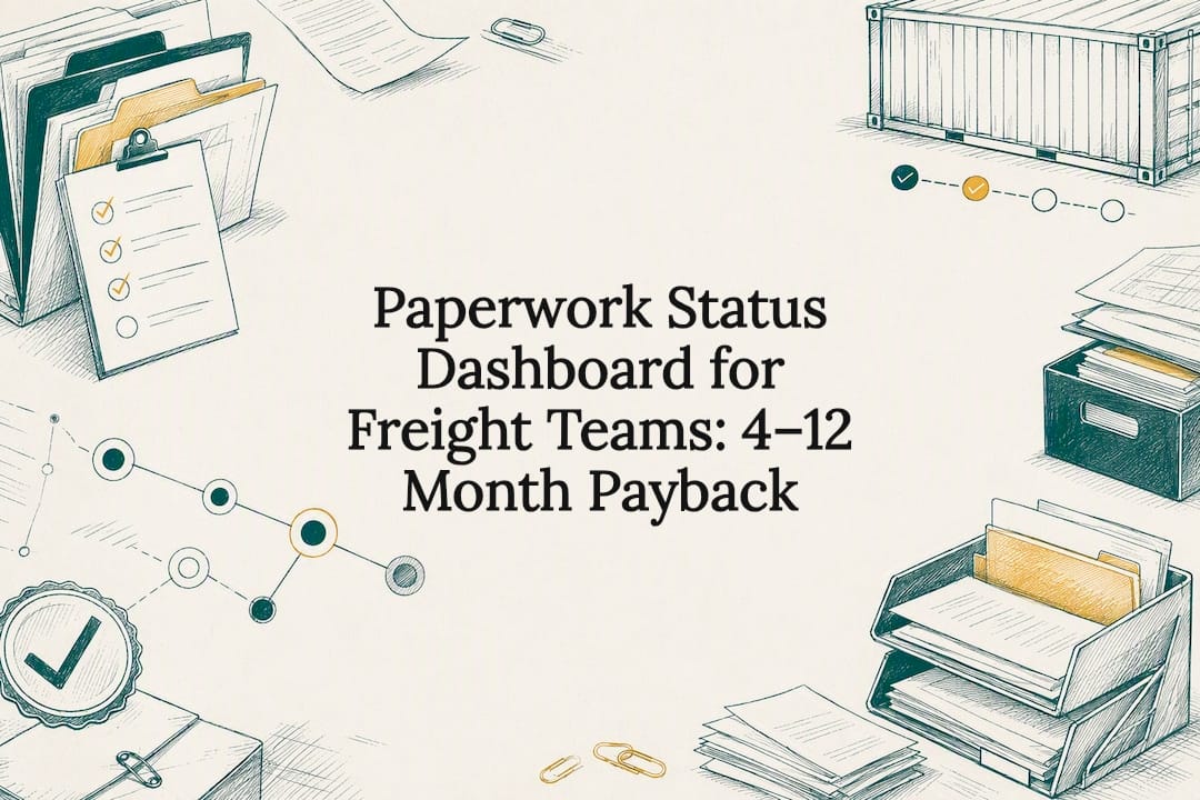 Decorative paperwork dashboard title card