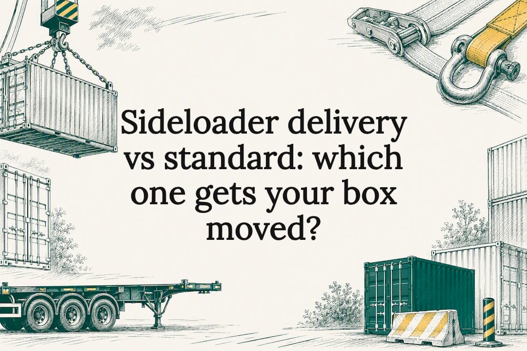 Decorative illustrated title card for transport article